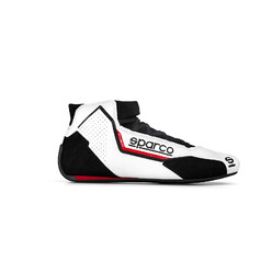 Sparco X-Light Racing Shoes, White & Black (FIA)