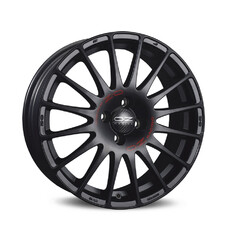 OZ Superturismo GT 15x6.5" 4x108 ET25, Flat Black, Red Lettering