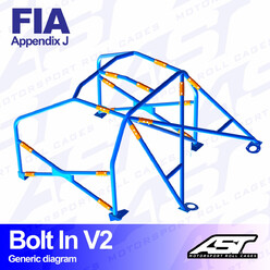 AST Rollcages V2 Bolt-In 6-Point Roll Cage for Porsche 944 - FIA