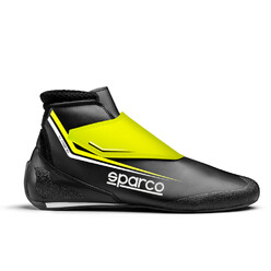 Sparco K-Prime Karting Shoes, Black & Yellow (FIA 8877-2022)
