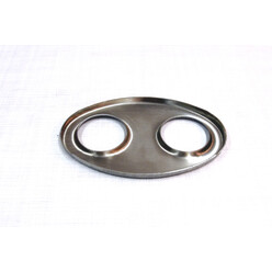 Stainless Oval Endplates 140x220 mm - Double Holes