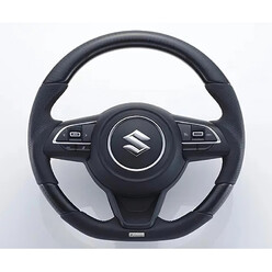 GReddy Black Carbon Steering Wheel with Red Stitch for Suzuki Swift Sport ZC33S
